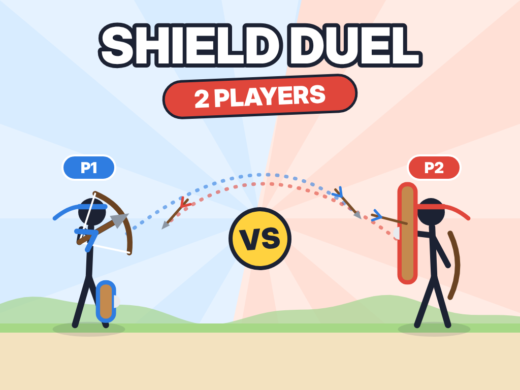 Stickman Shield Duel 2 Players